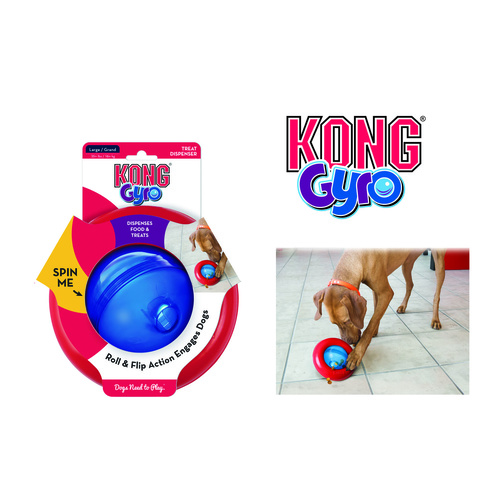 Kong Gyro Treat Dispensing Interactive Dog Toy - 2 Sizes