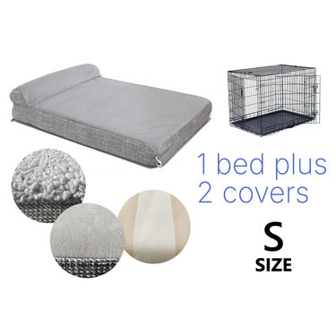 Orthopedic Collapsible Crate Bed with Extra Covers Pack (Small)